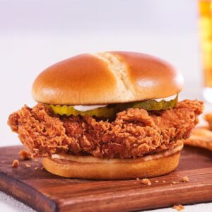 a crispy Bojangles chicken sandwich